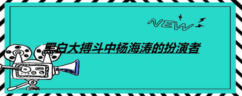 黑白大搏斗中杨海涛的扮演者