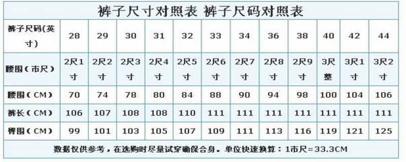 2尺7的腰围是30几