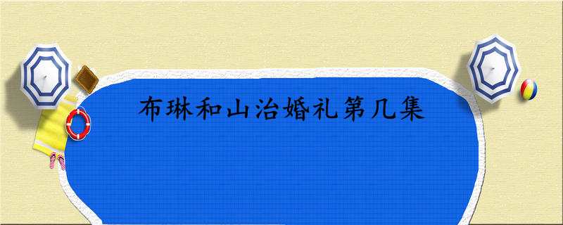 布琳和山治婚礼第几集