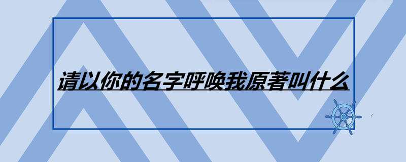 请以你的名字呼唤我原著叫什么