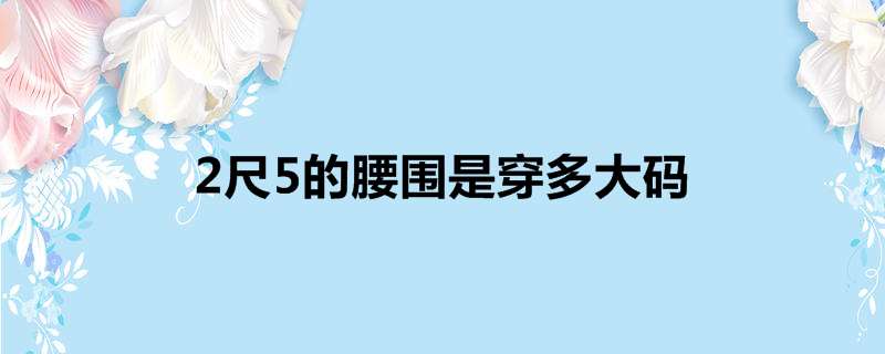 2尺5的腰围是穿多大码