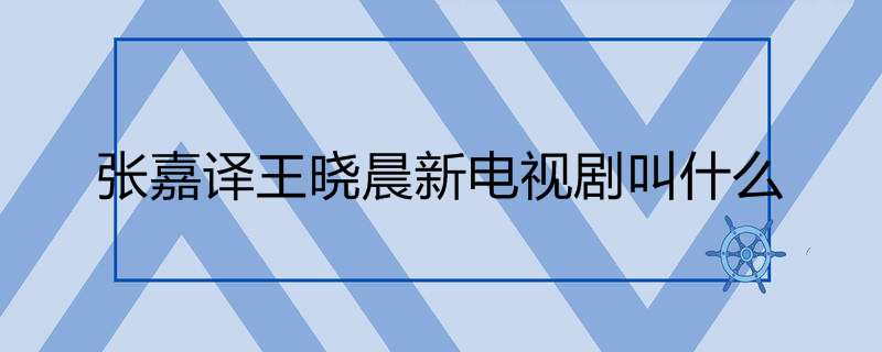 张嘉译王晓晨新电视剧叫什么