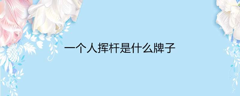 一个人挥杆是什么牌子