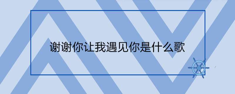 谢谢你让我遇见你是什么歌