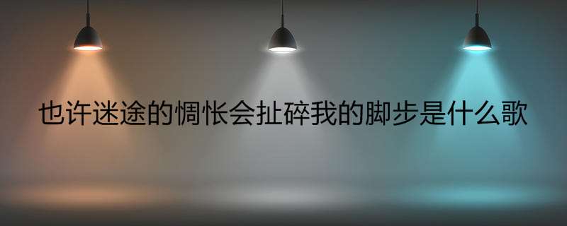 也许迷途的惆怅会扯碎我的脚步是什么歌