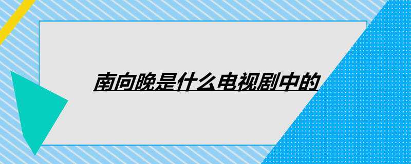 南向晚是什么电视剧中的