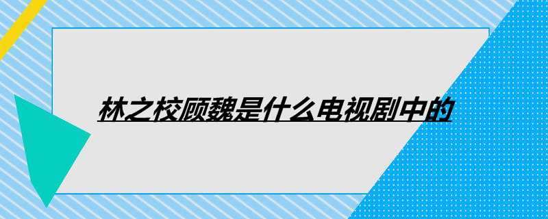 林之校顾魏是什么电视剧中的