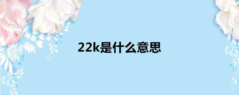22k是什么意思