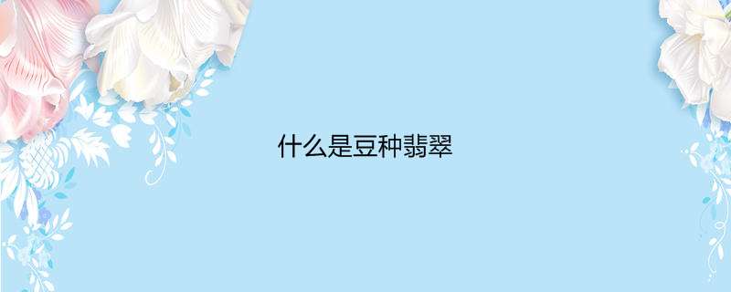 什么是豆种翡翠