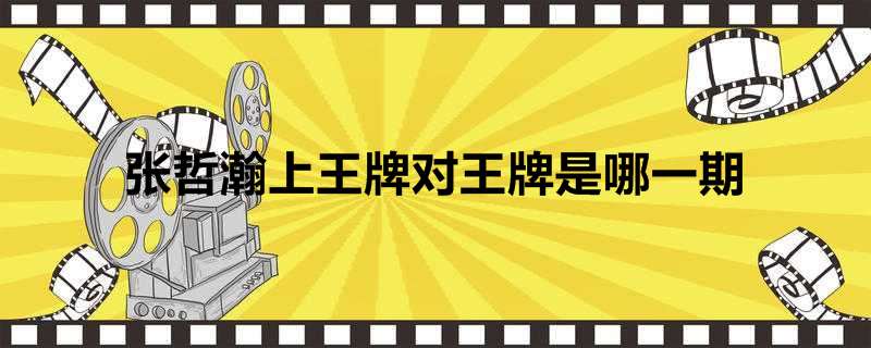 张哲瀚上王牌对王牌是哪一期