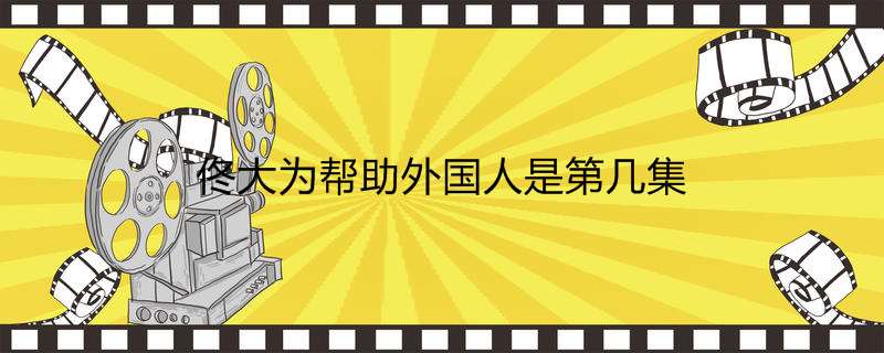 佟大为帮助外国人是第几集