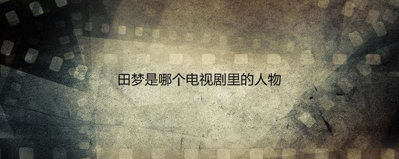 田梦是哪个电视剧里的人物