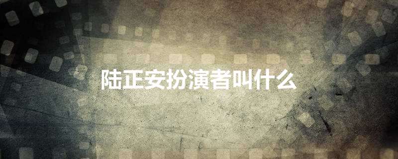 陆正安扮演者叫什么