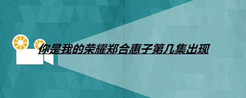 你是我的荣耀郑合惠子第几集出现