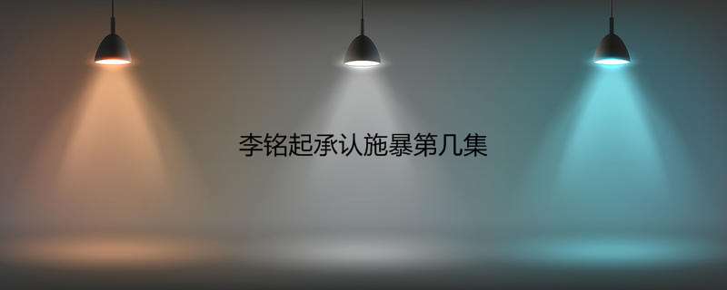 李铭起承认施暴第几集