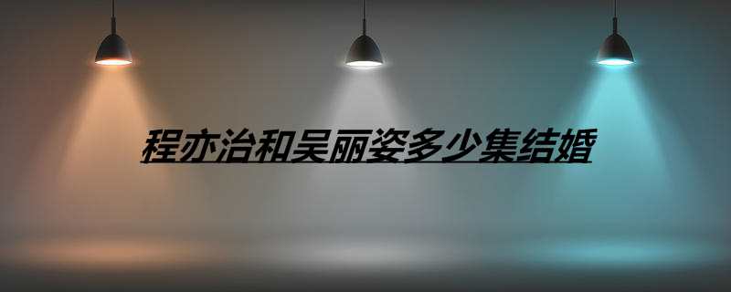 程亦治和吴丽姿多少集结婚