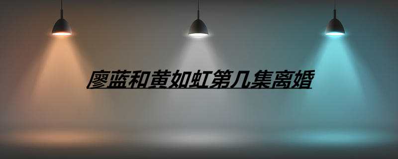 吴丽姿程亦治第几集离婚