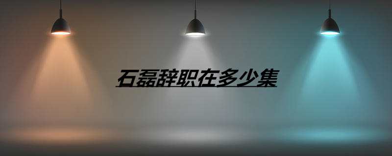 石磊辞职在多少集