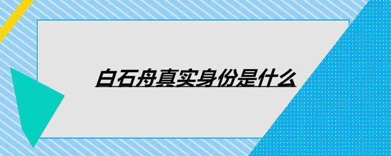 白石舟真实身份是什么