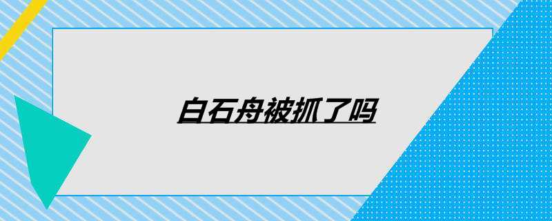 白石舟被抓了吗