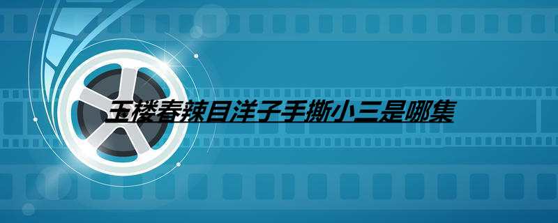 玉楼春辣目洋子手撕小三是哪集