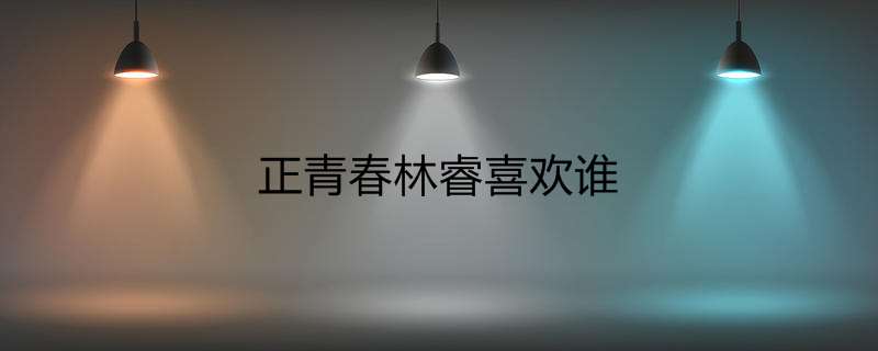 正青春林睿喜欢谁